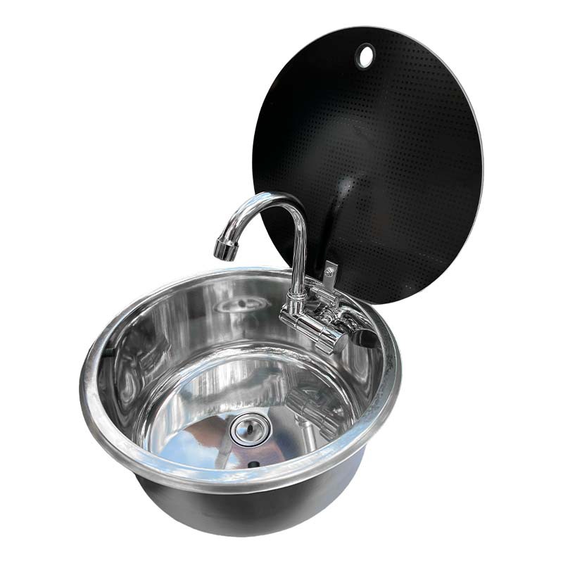Kitchen - RV Circular Sink with Lid Kitchen