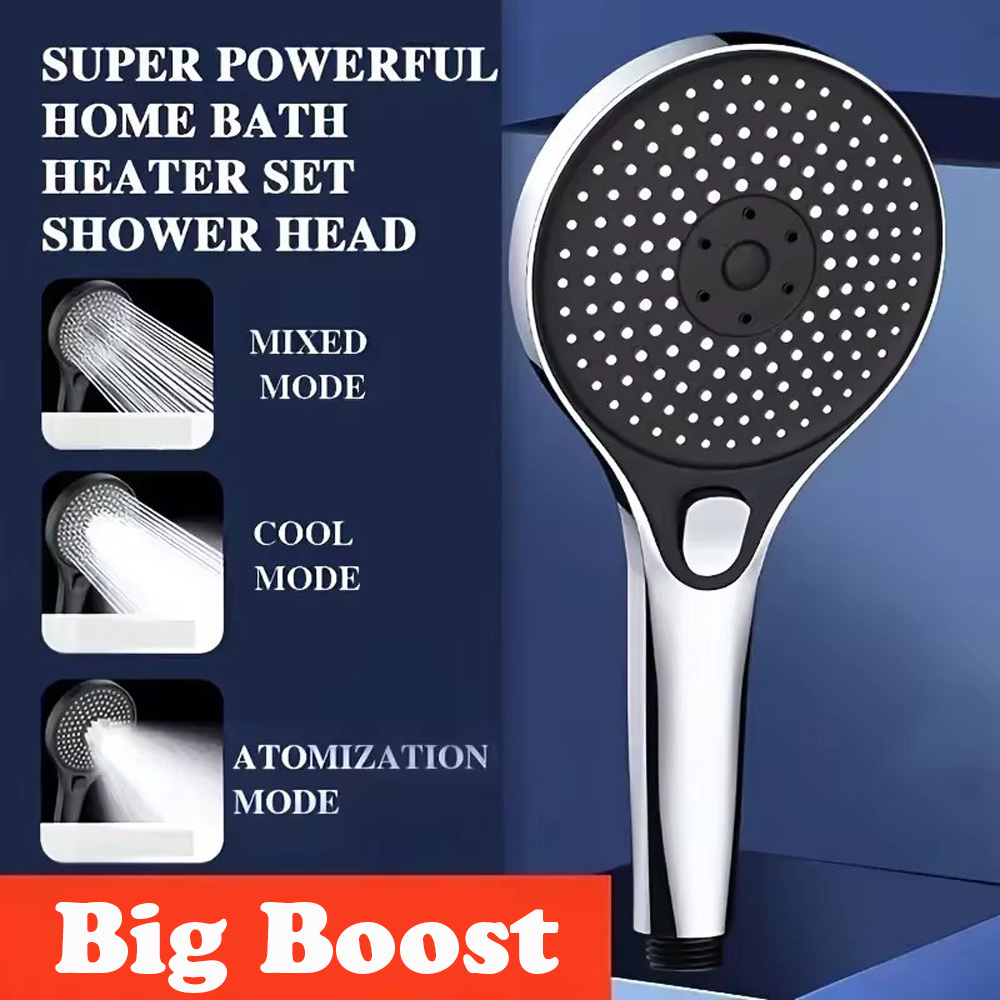 High Pressure Shower Head Handheld - High Pressure 13cm Shower Head Black