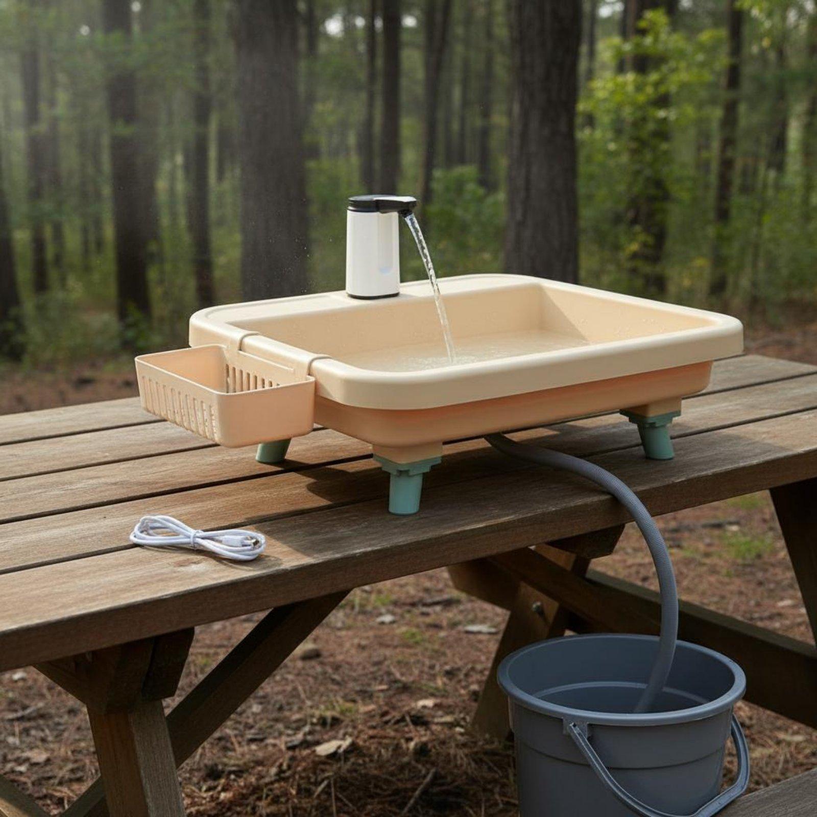 Kitchen - Outdoor Camping Washbasin Portable Sink Electric