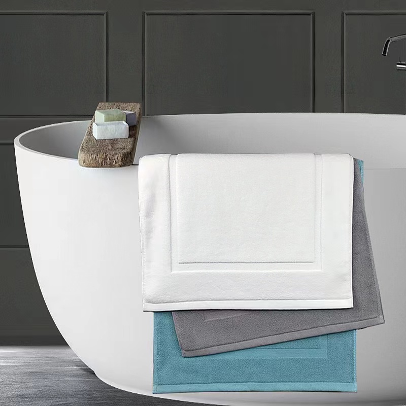 Quick Dry Diatomite Bath Mat - White Floor Towel Thicken Jacquard SPA