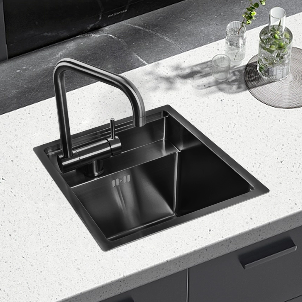 Kitchen - Handmade Single Rectangular Bowl Stainless Steel