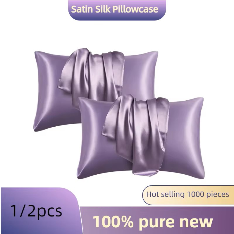 1/2pcs Satin Silk Pillowcase f - Satin Silk Pillowcase Hair Skin review and price
