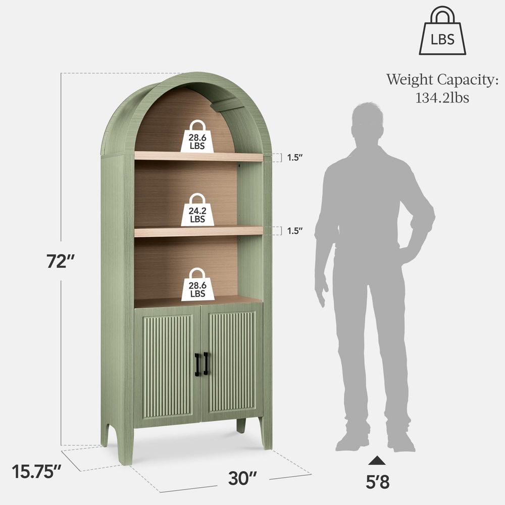 71 Tall Arched Kitchen Pantry, - Kitchen review and price