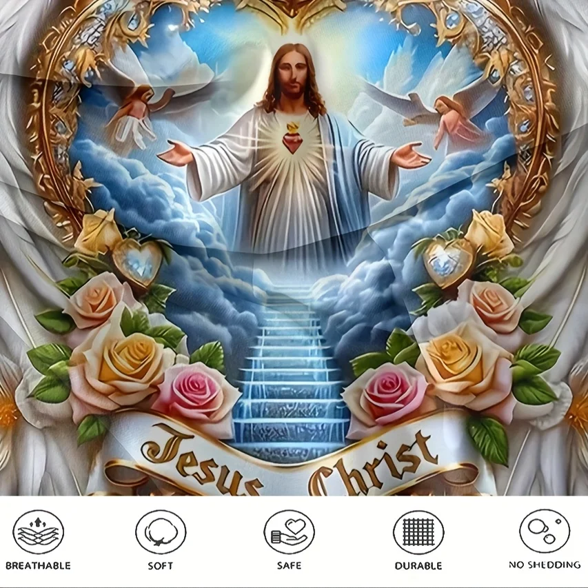 Sacred Devotion Wings Cross Fl - Duvet Cover Sets With Zipper review and price