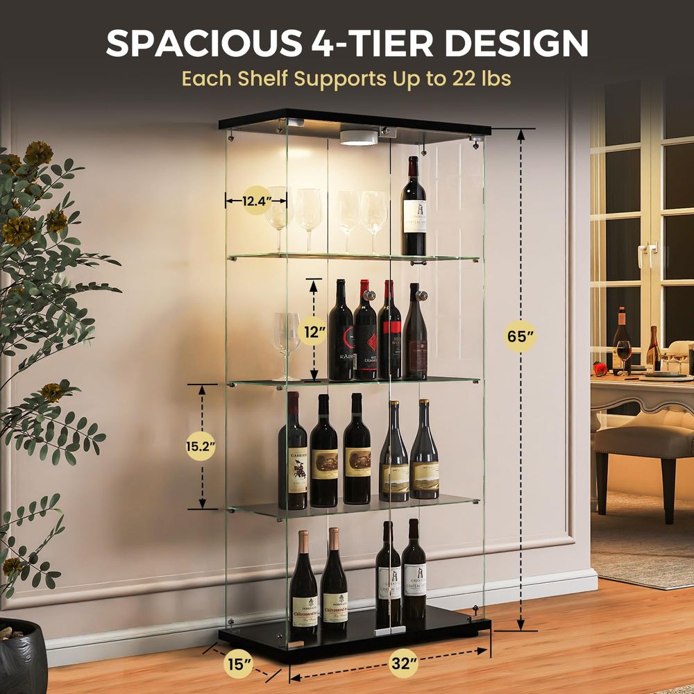 Display Cabinet with LED Light - Lighting review and price
