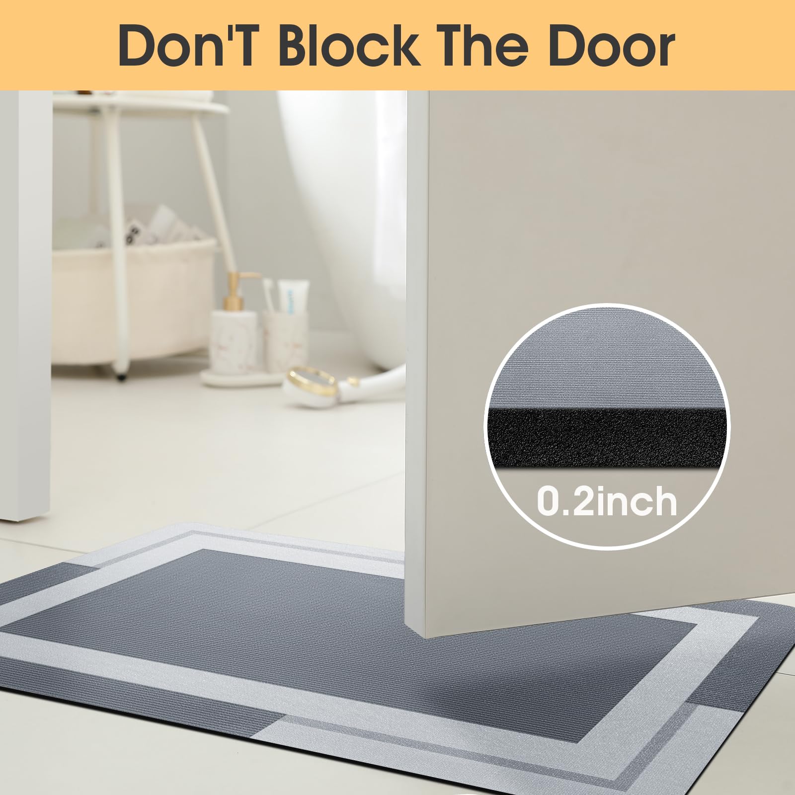 VIKAMA Bathroom Runner Rug wit - Quick Dry Diatomite Bath Mat review and price