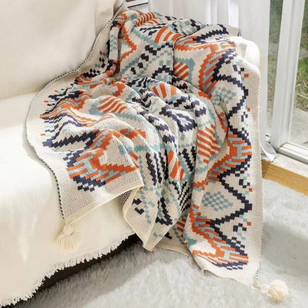 Vintage Chunky Knit Boho Throw - Boho Throw Blanket Fringe review and price