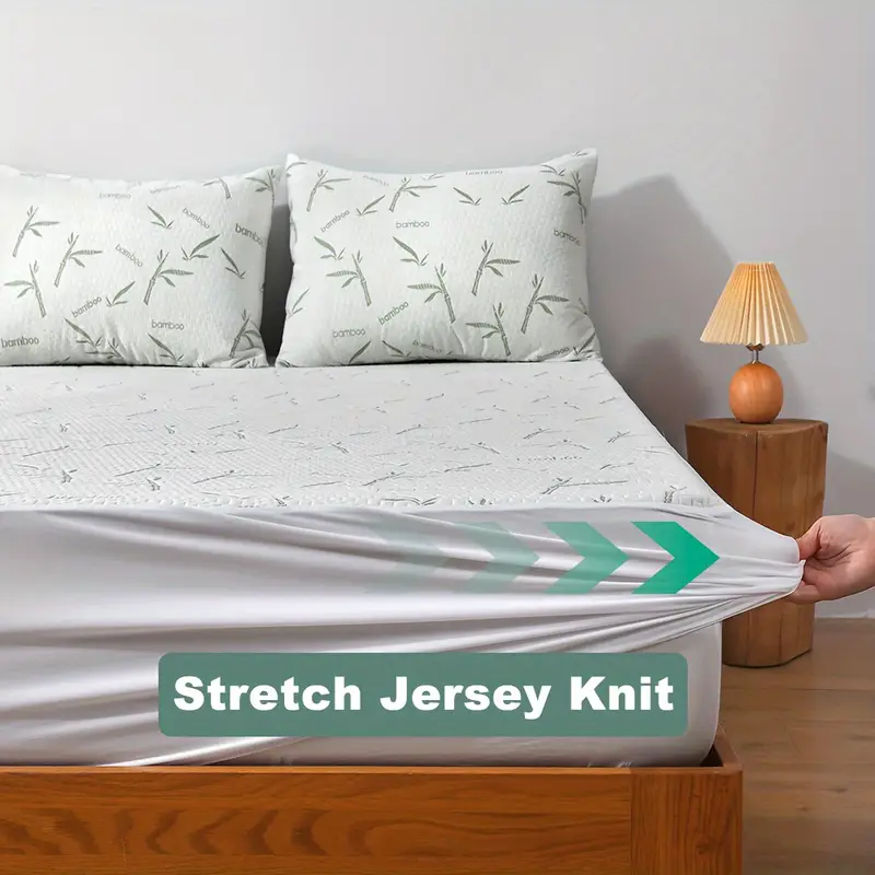 1pc Bamboo Mattress Protector, - Waterproof Mattress Protector Breathable review and price