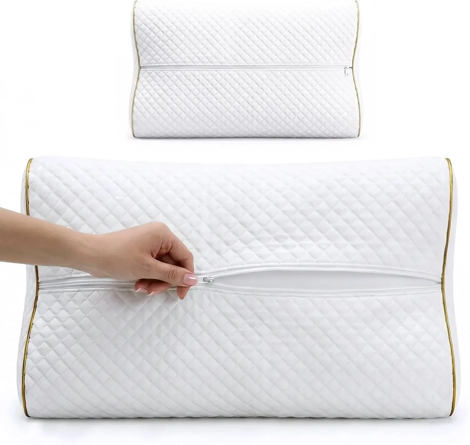 2-Pack Queen Memory Foam Pillo - Memory Foam Orthopedic Pillow Neck Pain review and price