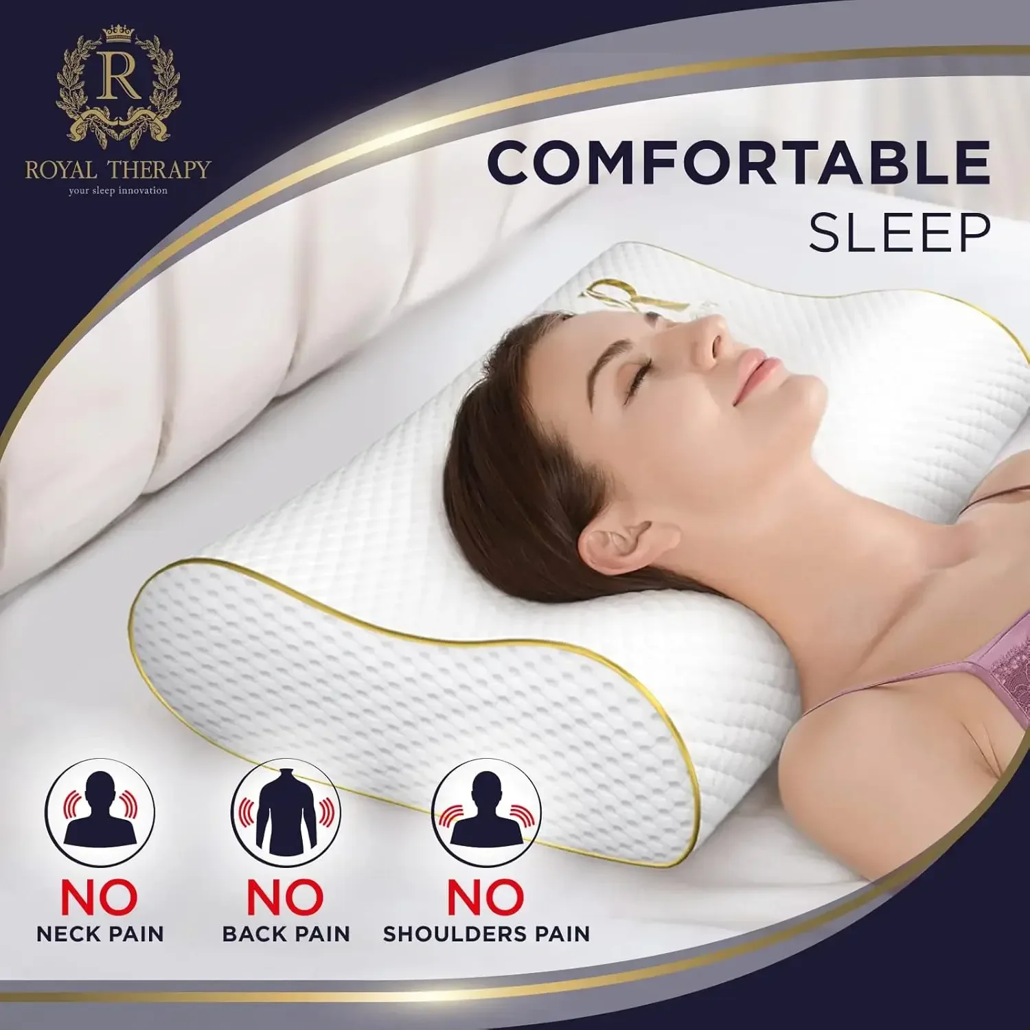 2-Pack Queen Memory Foam Pillo - Memory Foam Orthopedic Pillow Neck Pain review and price