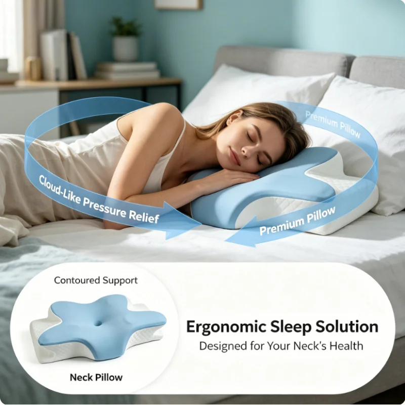Breathable Cooling Memory Foam - Memory Foam Orthopedic Pillow Neck Pain review and price