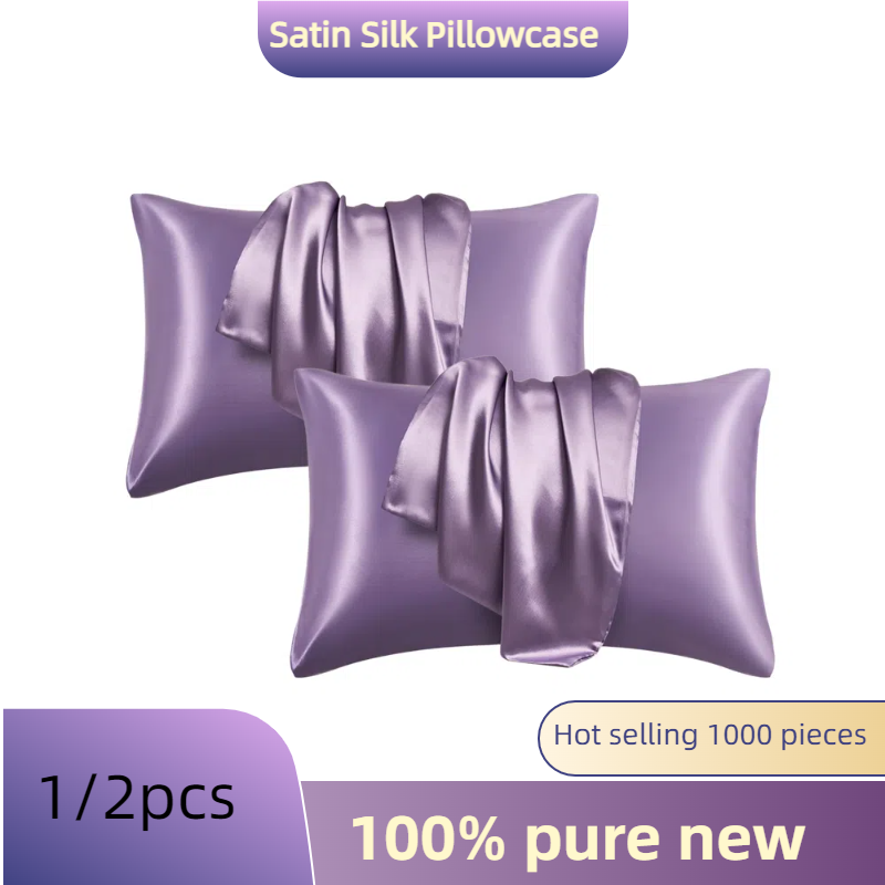 1/2pcs Satin Silk Pillowcase f - Satin Silk Pillowcase Hair Skin review and price