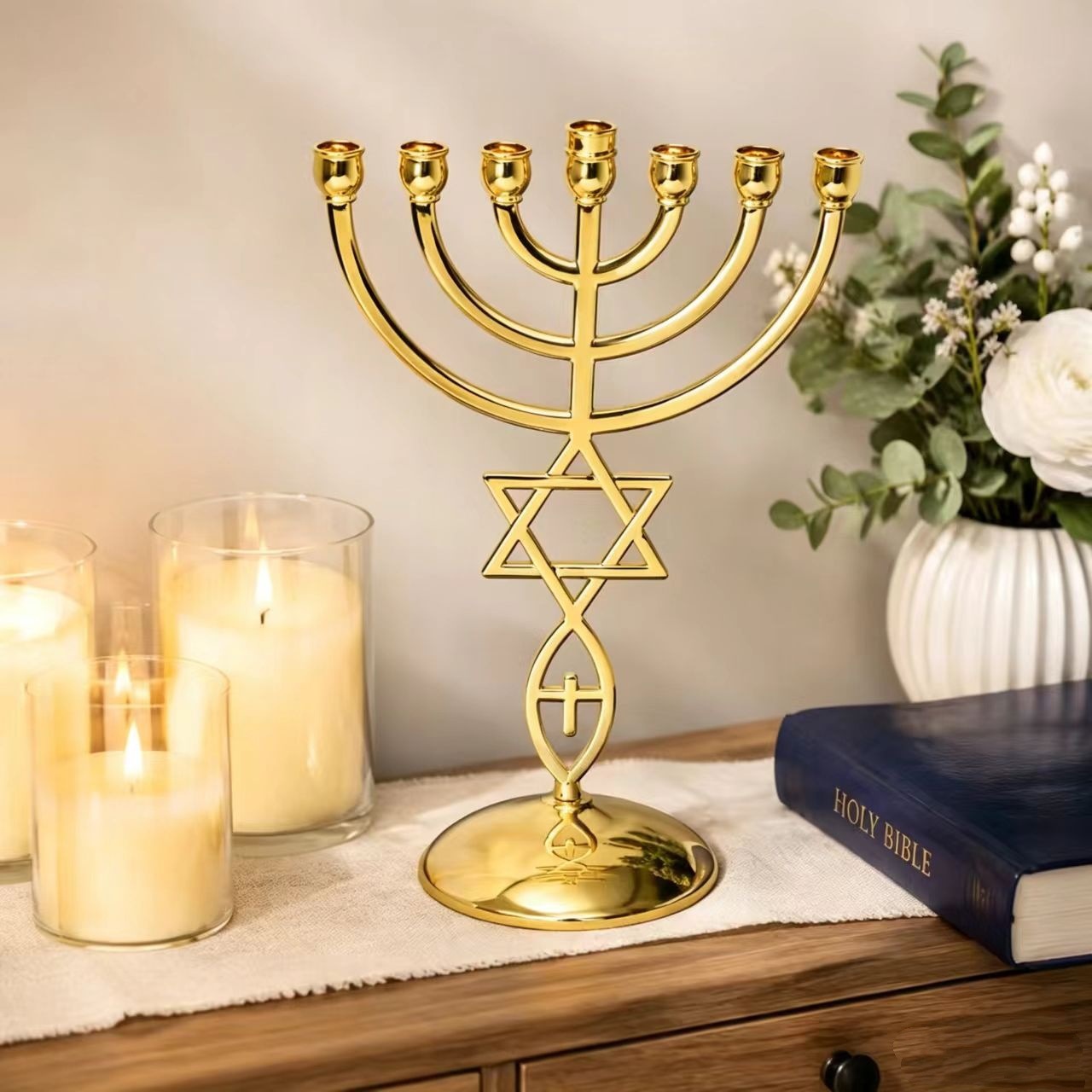 Hanukkah Seven-Headed Candle H - Home Decor review and price