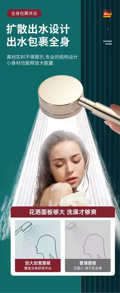 Silver 304 Stainless Steel Mas - High Pressure Shower Head Handheld review and price
