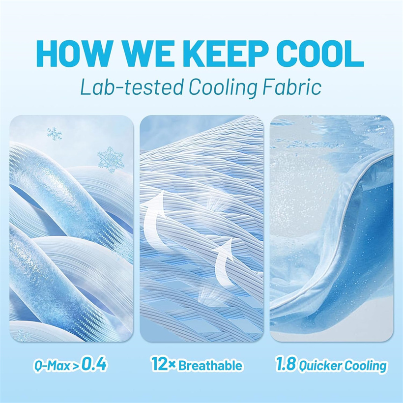 Cooling Bed Fitted Sheet Ice‑C - Fitted Bed Sheets Deep Pocket review and price