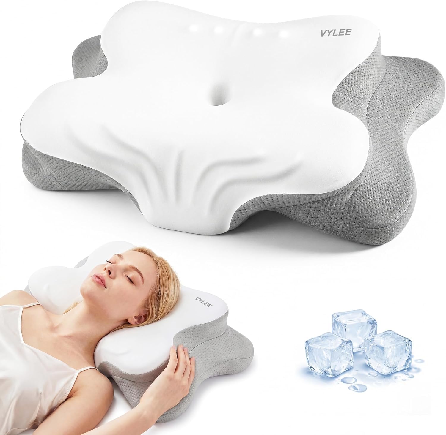 Cervical Neck Pillow for Pain  - Memory Foam Orthopedic Pillow Neck Pain review and price