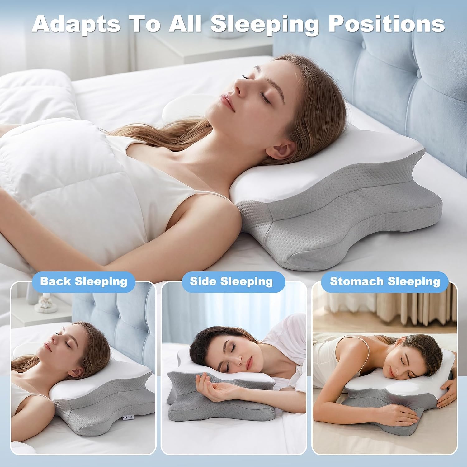 Cervical Neck Pillow for Pain  - Memory Foam Orthopedic Pillow Neck Pain review and price