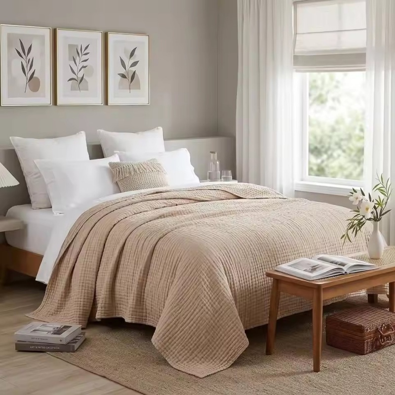 6 Layers Cotton Muslin Blanket - Muslin Cotton Bedspread review and price