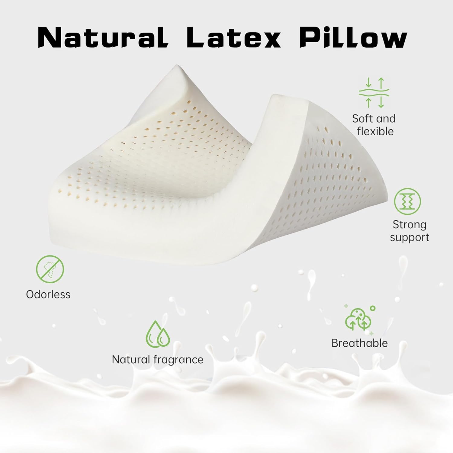 Thai Natural Latex Pillow for  - Memory Foam Orthopedic Pillow Neck Pain review and price