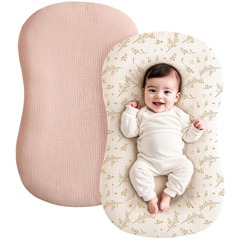 2PCS Baby Lounger Cover Muslin - Muslin Cotton Bedspread review and price