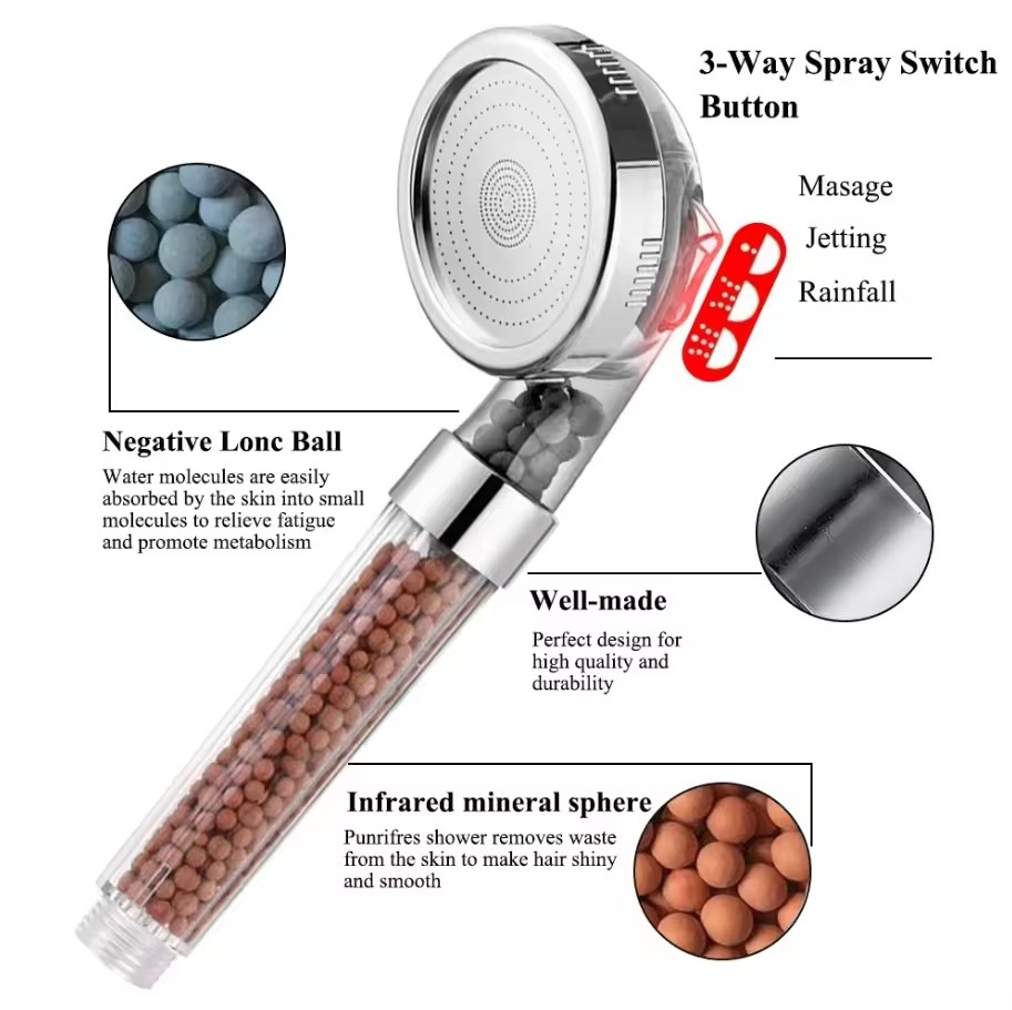 3 Functions High Pressure SPA  - High Pressure Shower Head Handheld review and price
