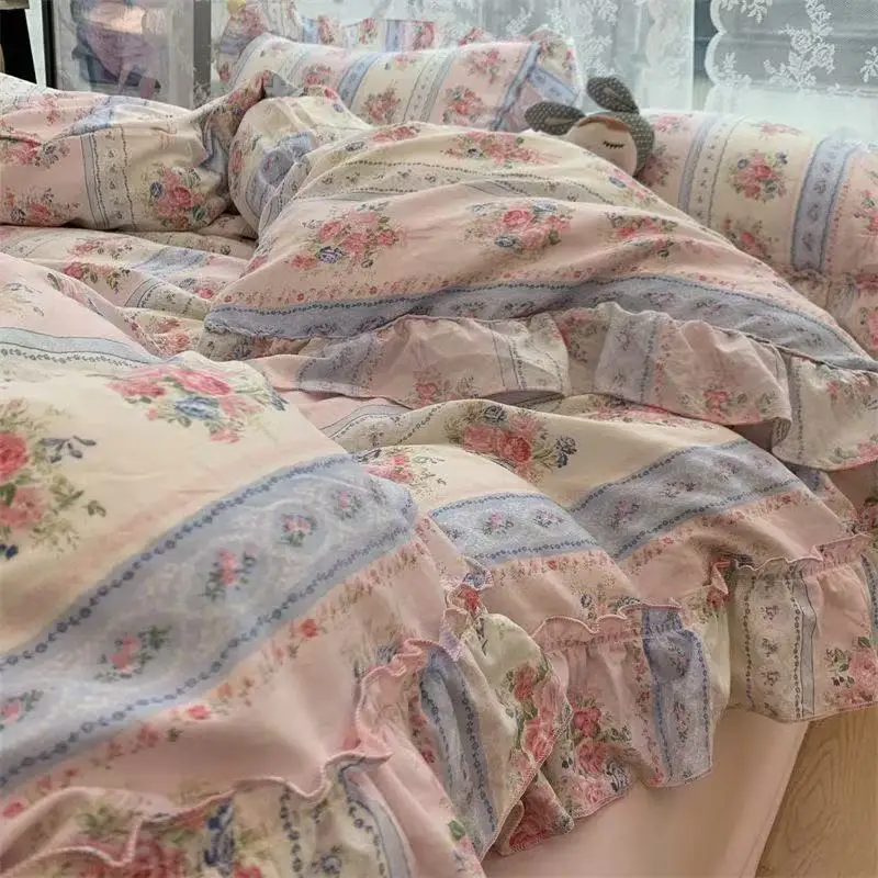 Korean Style Princess Floral B - Aesthetic Floral Duvet Cover review and price