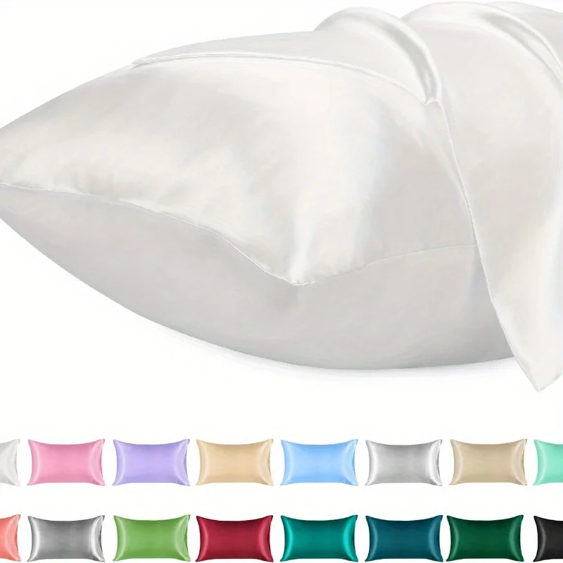 1PC Satin Pillowcase for Hair  - Satin Silk Pillowcase Hair Skin review and price