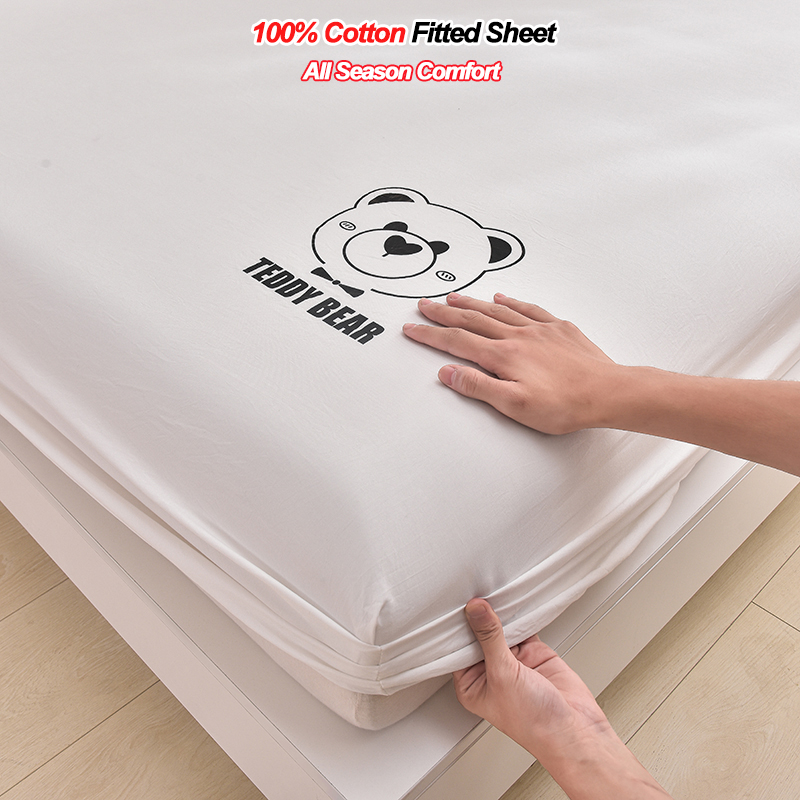 100% Cotton Fitted Sheet 28cm  - Fitted Bed Sheets Deep Pocket review and price
