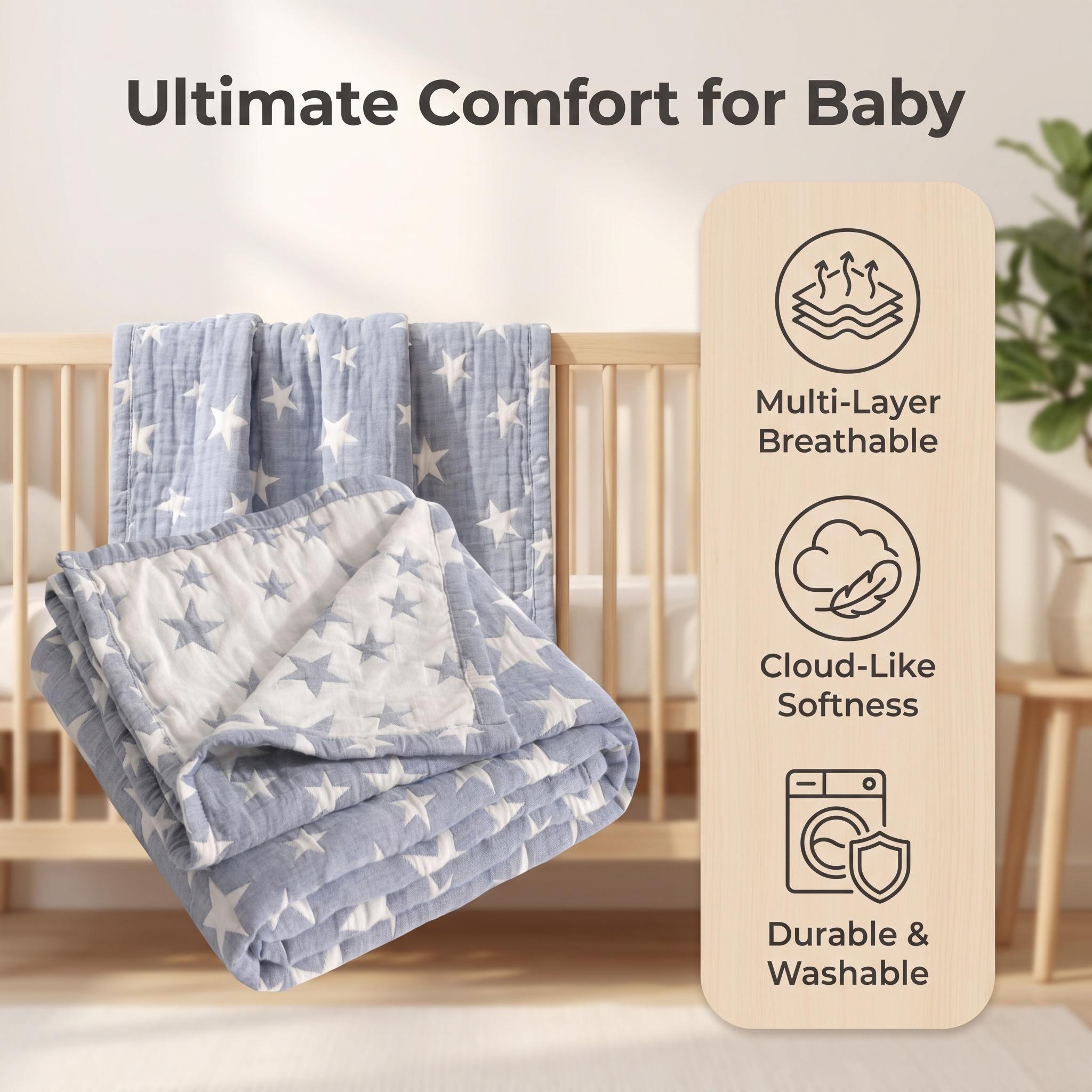 3-Layer Cotton Muslin Throw Bl - Muslin Cotton Bedspread review and price