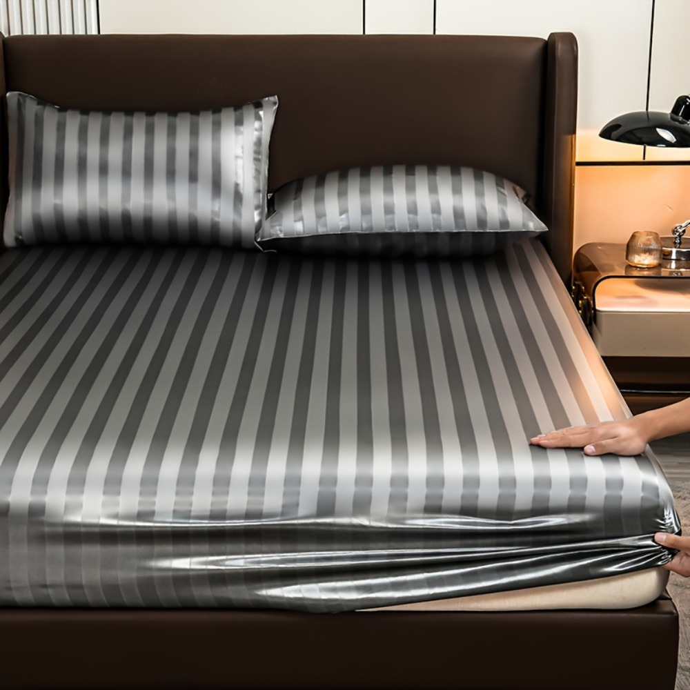 NEW Striped Bed Sheet, Mattres - Fitted Bed Sheets Deep Pocket review and price