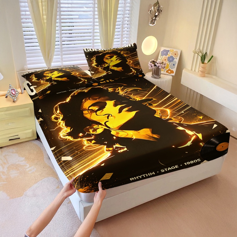 Pop Icon Michael Jackson Fitte - Fitted Bed Sheets Deep Pocket review and price