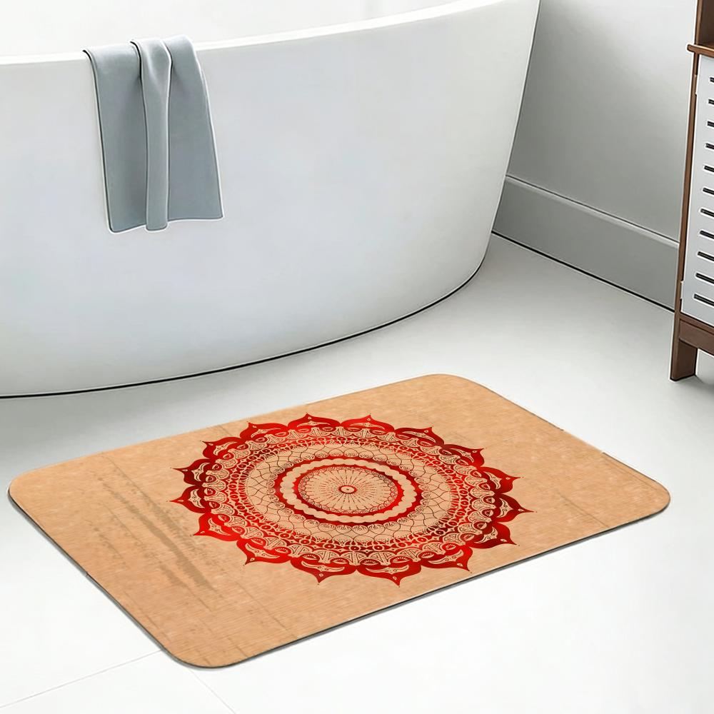 Pattern Lotus Mandala Floor Ma - Quick Dry Diatomite Bath Mat review and price