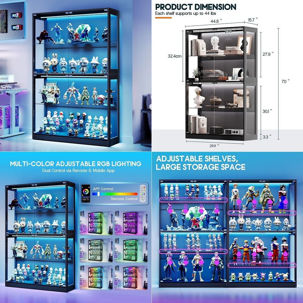 Cabinet with LED Light Strips, - Lighting review and price