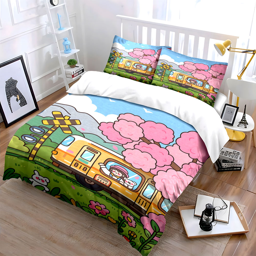 Blooming Cherry Blossoms and Y - Duvet Cover Sets With Zipper review and price