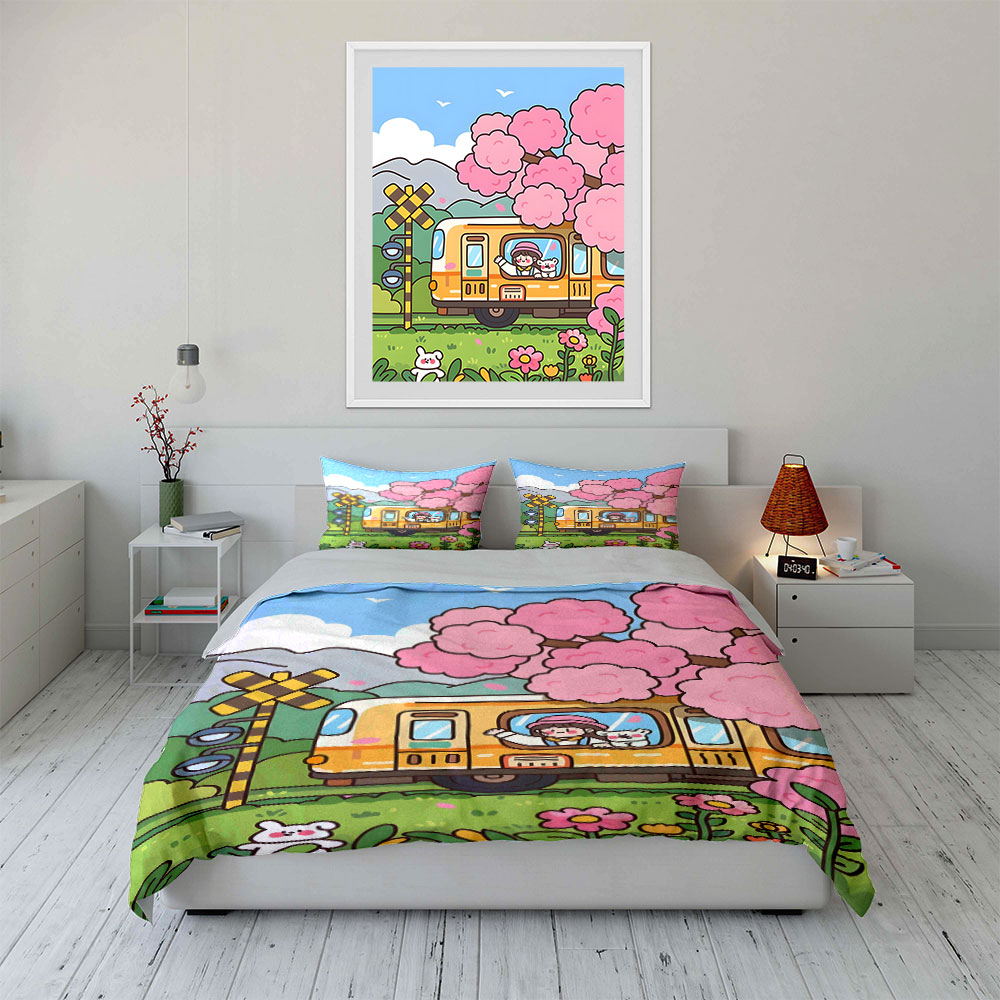 Blooming Cherry Blossoms and Y - Duvet Cover Sets With Zipper review and price