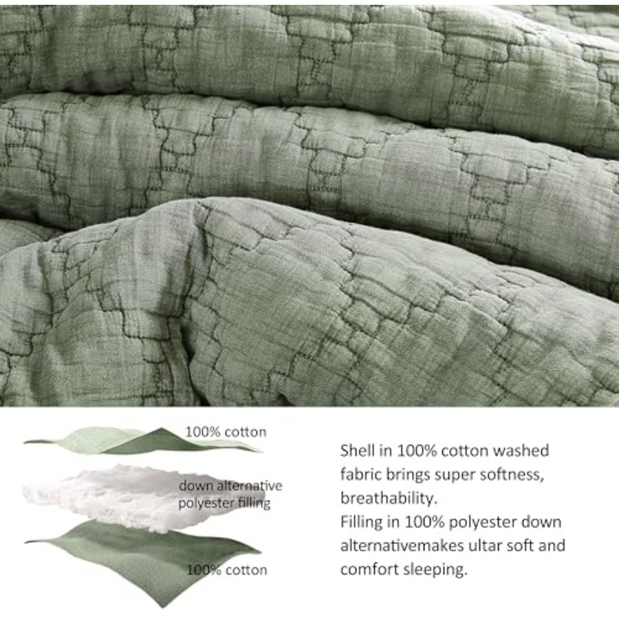 Size Quilt Set Muslin Cotton S - Muslin Cotton Bedspread review and price