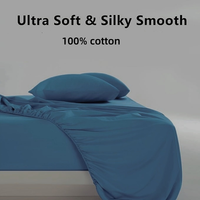 Bed Sheet Set Pure Cotton Flat - Fitted Bed Sheets Deep Pocket review and price