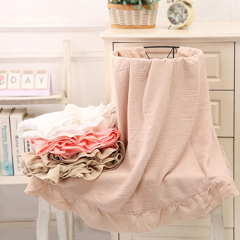 100% Cotton Ruffled Muslin Bla - Muslin Cotton Bedspread review and price