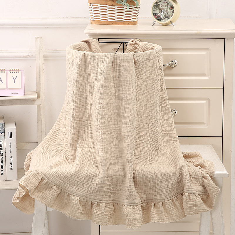 100% Cotton Ruffled Muslin Bla - Muslin Cotton Bedspread review and price
