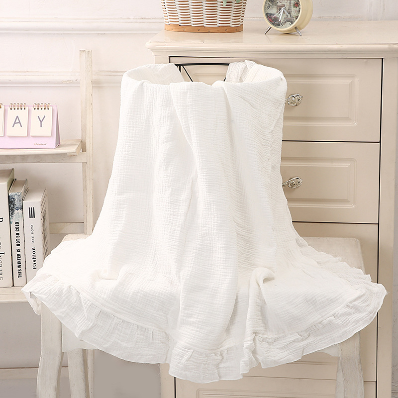 100% Cotton Ruffled Muslin Bla - Muslin Cotton Bedspread review and price