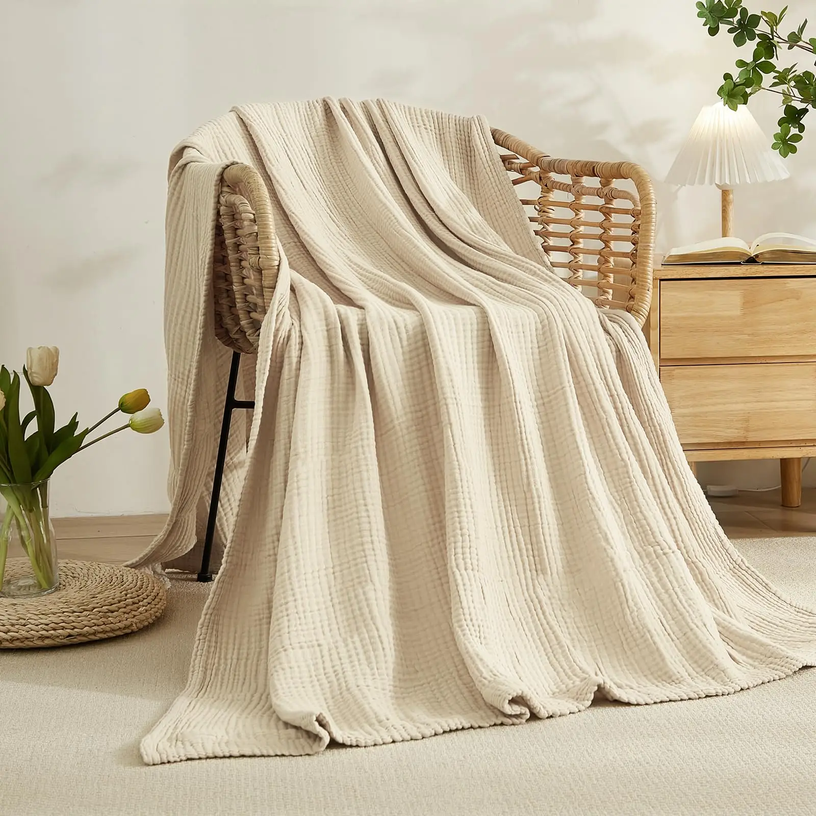 100% Cotton Blanket for Bed So - Muslin Cotton Bedspread review and price