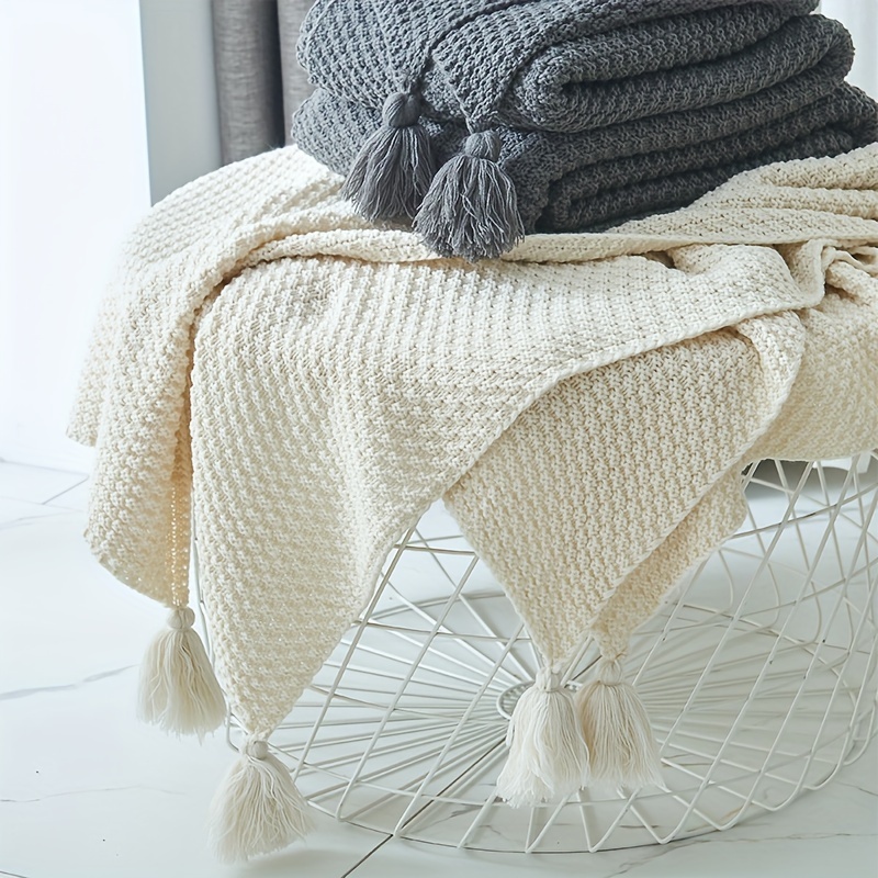 Boho Knitted Throw Blanket Dec - Boho Throw Blanket Fringe review and price