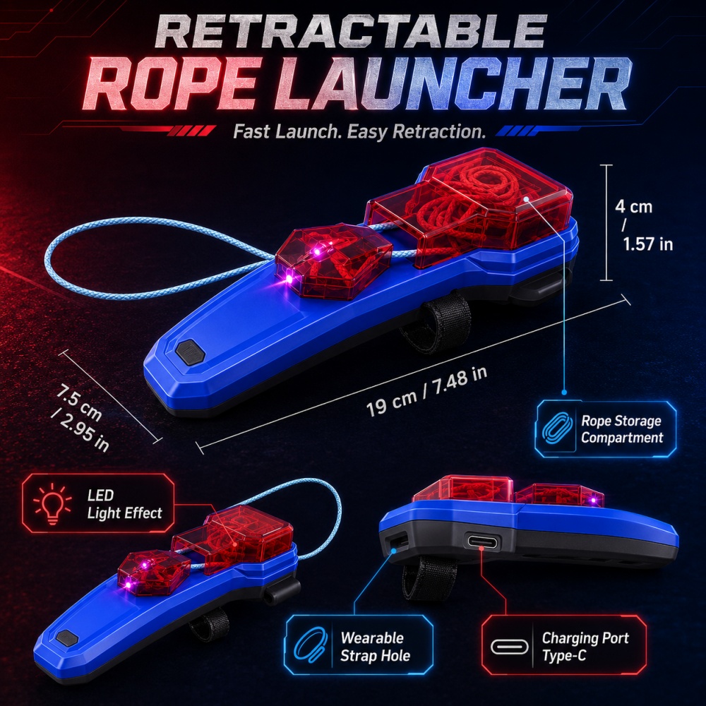 Rope Launcher Spider Web Shoot - Lighting review and price