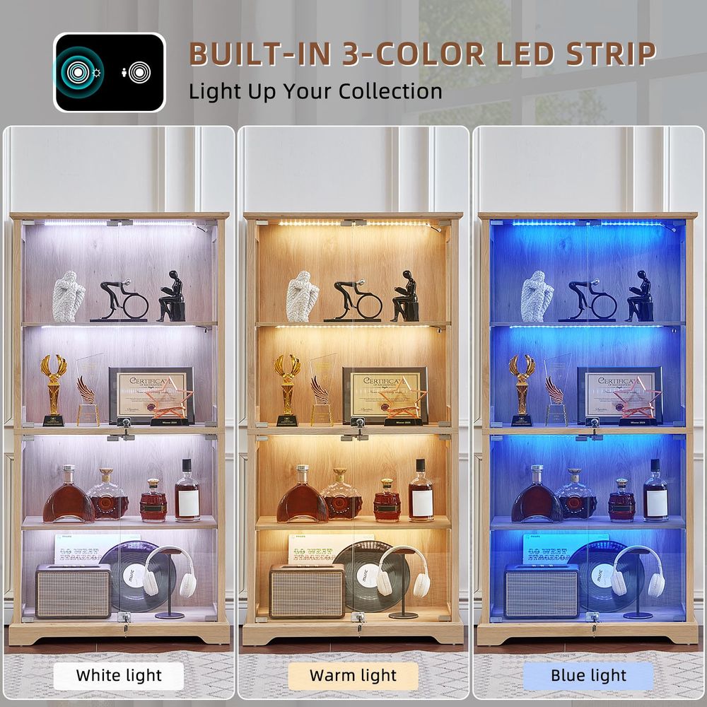 Farmhouse Glass Display Cabine - Lighting review and price