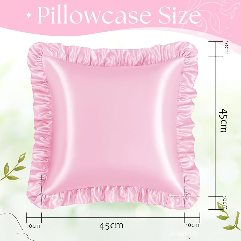 2Pcs Satin Ruffled Pillow Case - Satin Silk Pillowcase Hair Skin review and price