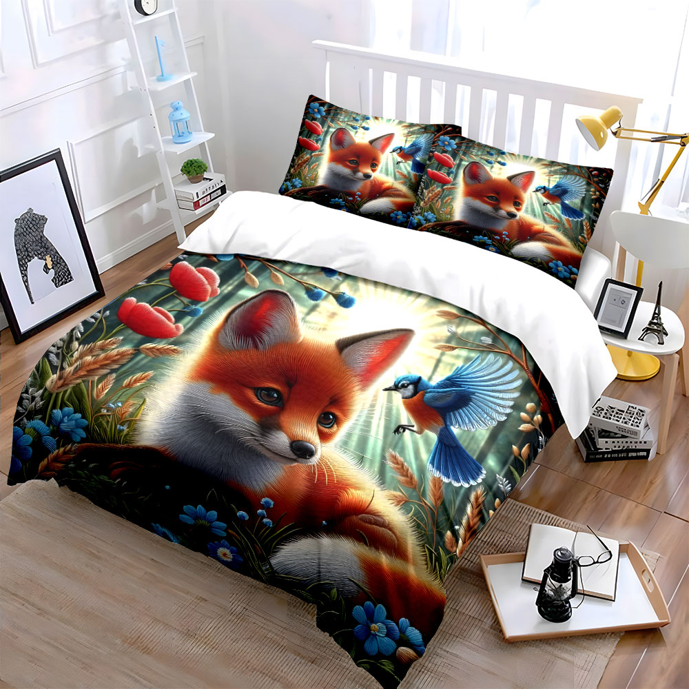 Bird and flowers in sunlit for - Duvet Cover Sets With Zipper review and price