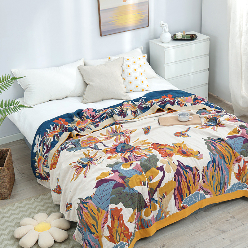 Simple Cotton Blanket Muslin G - Muslin Cotton Bedspread review and price