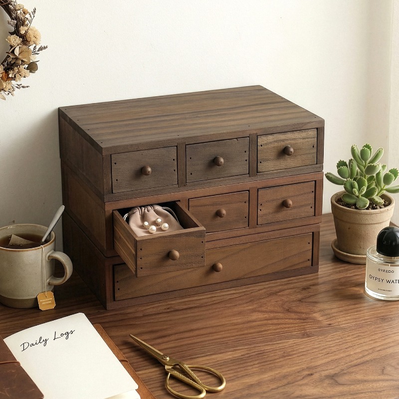 Wooden Desktop Storage Box Mon - Storage & Organization review and price