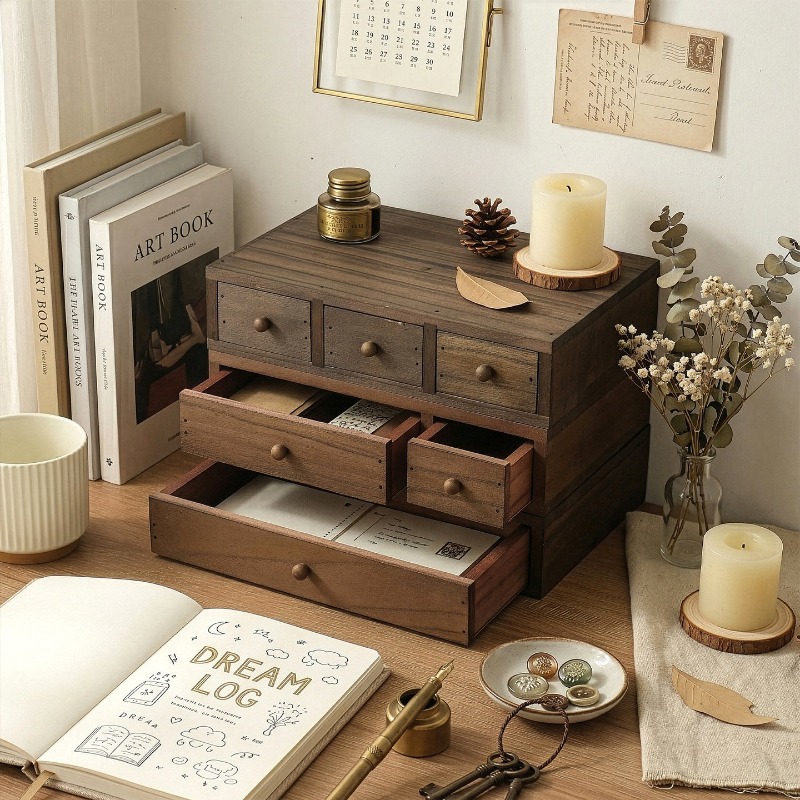 Wooden Desktop Storage Box Mon - Storage & Organization review and price