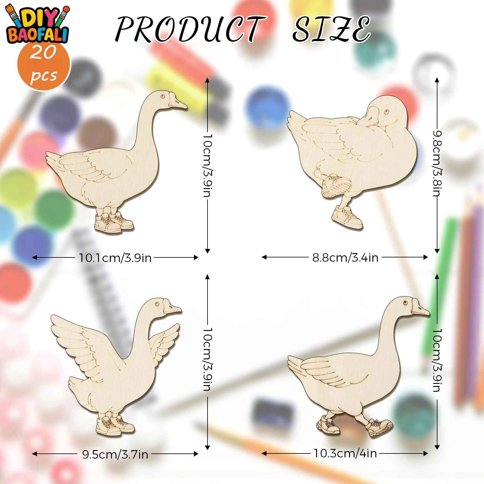 20pcs Unfinished Wooden Craft  - Home Decor review and price
